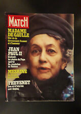 Paris Match N°1539 26/11/1978 - Madame De Gaulle, l'évasion de  Mesrine