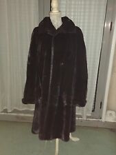 Manteau femme en Vison, coupe très moderne, noir, un bijou, T52/54
