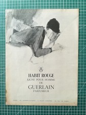 1209 Publicité circa 1960 parfum - habit rouge - Guerlain