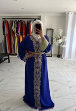 Caftan marocain bleu roi taille L/40 neuf