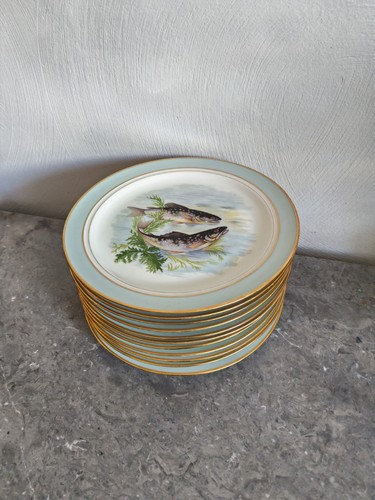 Assiettes poissons en - 11,