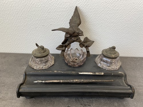 Ancien encrier plume - encrier,