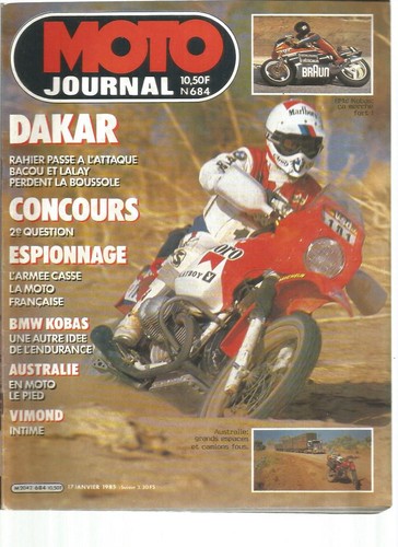 Moto journal 684 dakar - journal, 1985