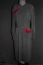 Rare 1940'S Noir Crêpe " Olga