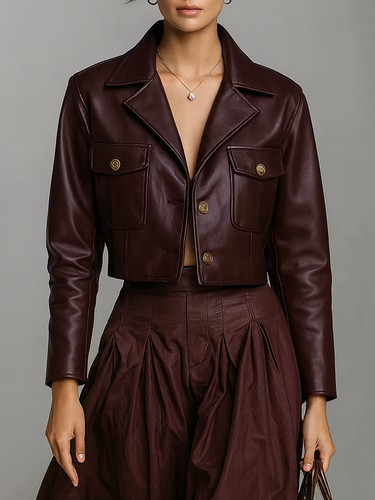 Veste femme cuir agneau - veste, en