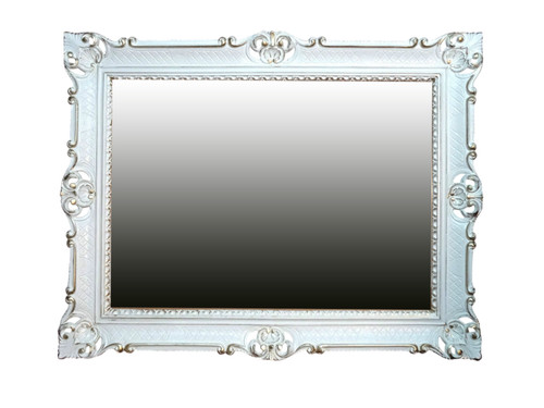 Miroir baroque mural blanc - blanc, /