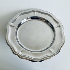 Quasi NEUF Plat 35cm acier inox style Louis XV Platter Tray Vassoio acciaio NEW