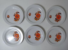 6 assiettes plates porcelaine