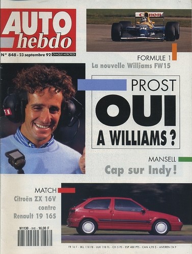 Auto hebdo 848 - n°848, 23/09/1992
