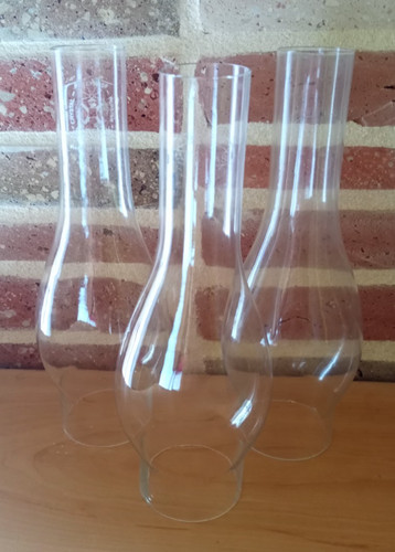 Lot trois verres lampe - verres,