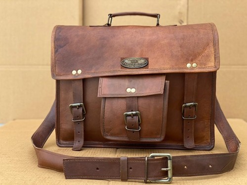 étui vintage cuir sac - 18",