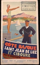 ARRUE RAMIRO COTE BASQUE ST JEAN DE LUZ ET CIBOURE DEPLIANT PUBLICITAIRE 1934