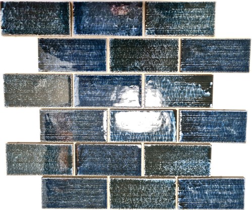 Mosaïque céramique bleu - mosaïque, en