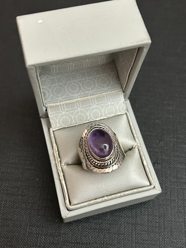 Bague argent massif - en,