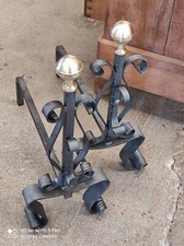 Accessoires de Cheminée anciens Chenets  49 x 20,5 cm par 50 cm de haut 