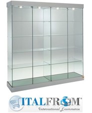 Vitrine avec des Lumières H188x142x46 cm Boutique Vitrine en Verre Italfrom