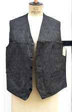 Ancien gilet vêtement de travail issu d'un deadstock couleur poivre et sel T 44