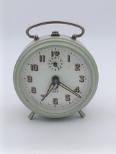 Réveil ancien JAZ vert amande années 50 –– Made in France