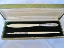 nécessaire écriture bureau art nouveau gui argent massif Murat 1897-1910 (2)