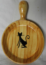 Grandjean-Jourdan VALLAURIS : Poëllon (décor avec un chat) très bon état