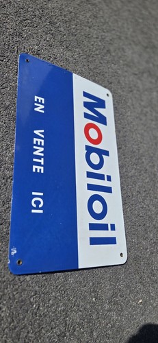 Plaque émaillée mobiloil - plaque,