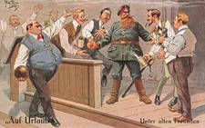 Carte postale WW1 en vacances