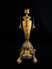 Lampe-Candelabre En Bronze Fin Du 19E Siècle / H.37 Cm.