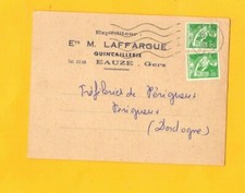 EAUZE (32) QUINCAILLERIE "M. LAFFARGUE" Carte Postale d'Entreprise en 1962