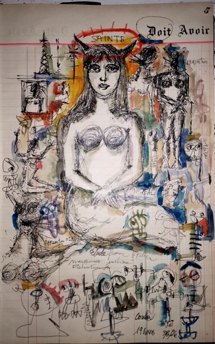 Dessin original sur - dessin, papier