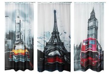 Rideau Voile Ruban de Curling Env. 140x245 Etoffe pour Décoration Imprimé Rideau