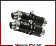 Echappement Storm by Mivv 2 Silencieux Gp Nero Acier Kawasaki Z 1000 2007 > 2009