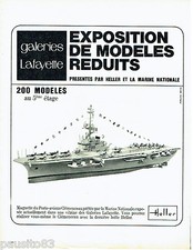 PUBLICITE ADVERTISING 086  1964  Heller jeux jouets maquette Porte-avion Clémenc