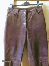 Pantalon Daim (Marron Chocolat) Taille 38 (Boutonnage 3 Boutons)