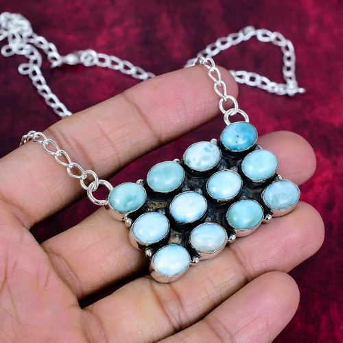 Larimar gemstone handmade 925 - gemstone,