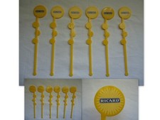 LOT DE 6 TOUILLEURS RICARD PLASTIQUES GRAND SOLEIL  (N°7)