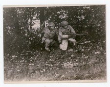 PHOTO, WW2 Libération des militaires en faction arme au poing