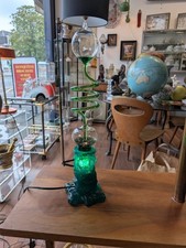 RARE ET BELLE LAMPE À ÉBULLITION VERRE SOUFFLÉ DESIGN 70 BOILER LAMP RESINE  