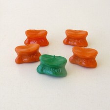 Jeu d'osselets vintage publicitaire DANONE Jouet vintage des années 70-80 orange