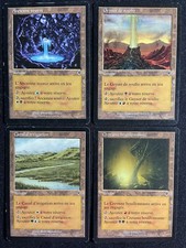 LOT CARTE MAGIC X4 Set Terrain Spéciaux Non Base Edition Invasion double MANA OP