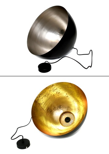 Plafonnier noir argent - plafonnier, rond