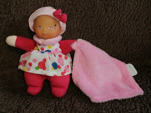 Doudou poupée lutin rose - poupée,