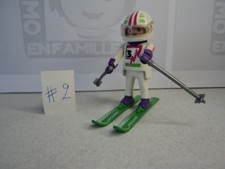 PLAYMOBIL vintage city skieur skis casque et combinaison set 3682 de 1992 #2