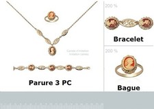 Dolly-Bijoux Parure 3PC Camée
