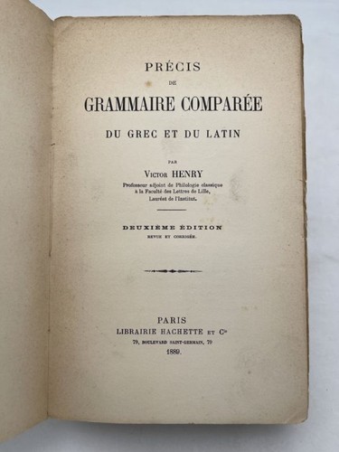 Précis grammaire comparée - précis, de