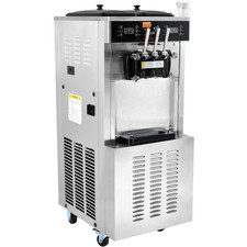 VEVOR Machine À Crème Glacée Appareil À Glace Italienne 3 Saveurs 34-44 L/H