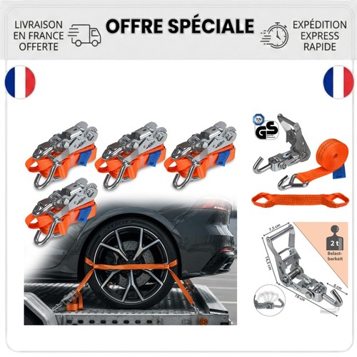 Sangles arrimage roues lot - sangles,