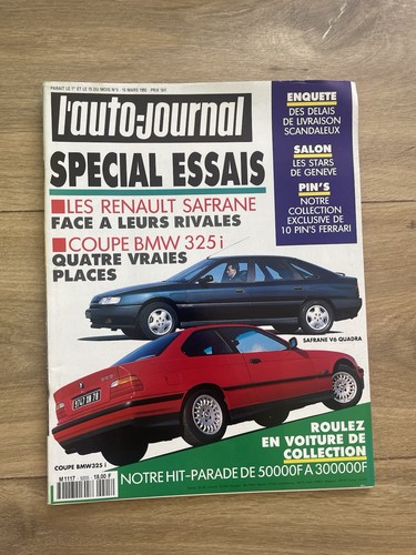 Revue auto journal - l'auto-journal, 1992