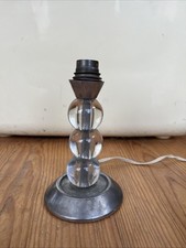 Pied de lampe en verre années 60-70 ancien style Jacques Adnet