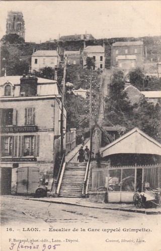 Laon escalier la - de, gare