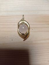 Pendentif Dauphins Quartz Rose Plaqué Or